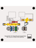 Gear changing device for double-clutch transmission