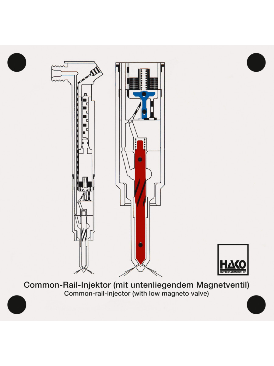 Common rail injector (with bottom-mounted solenoid valve)